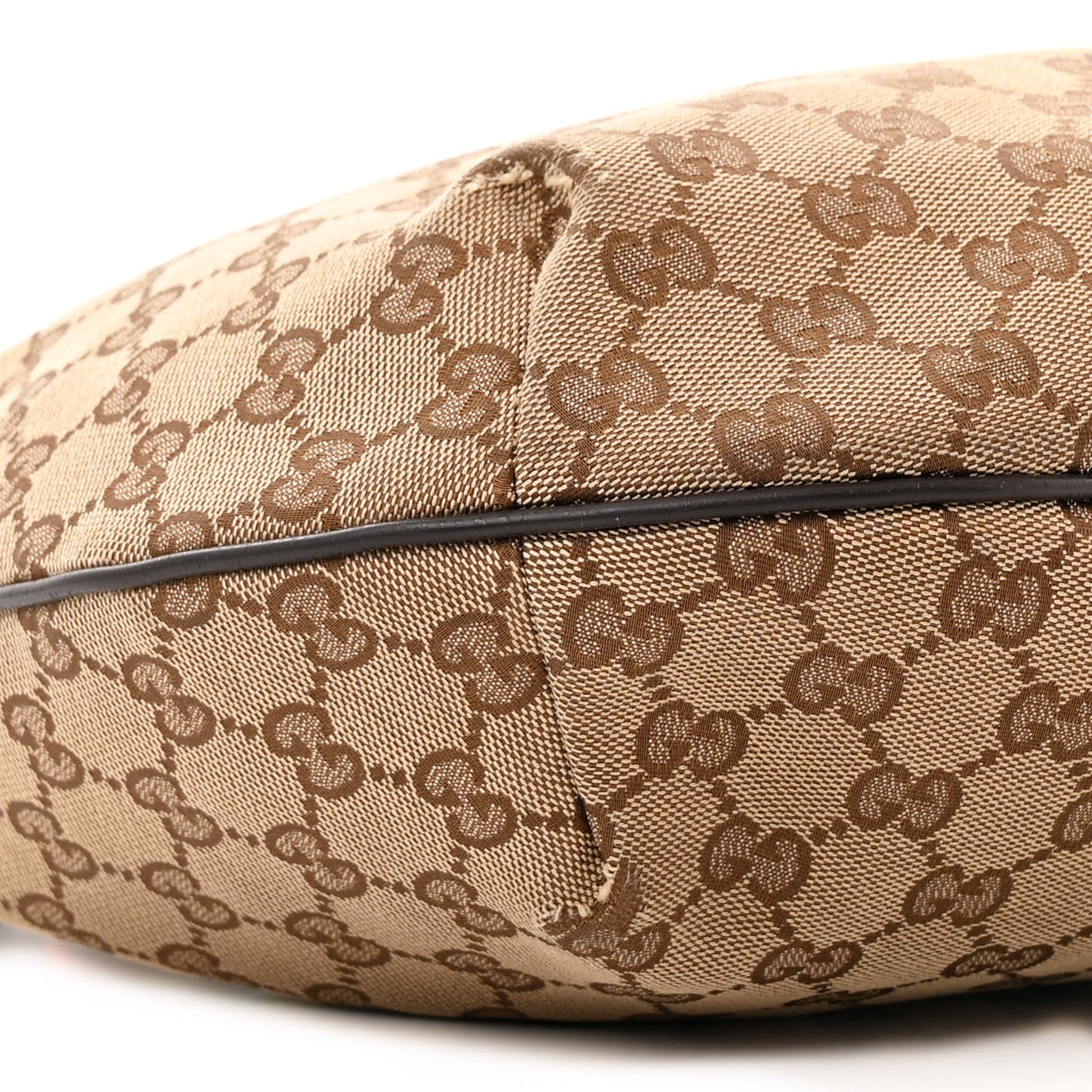 Monogram Web Medium Half Moon Hobo Dark Brown