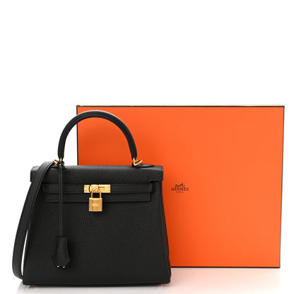 Hermes Togo Kelly Retourne 25 Black 11 of 11