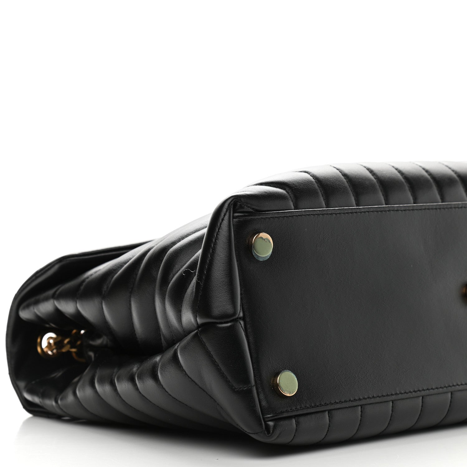 Saint Laurent Calfskin Y Quilted Monogram Large Loulou Chain Satchel Black 8 of 11