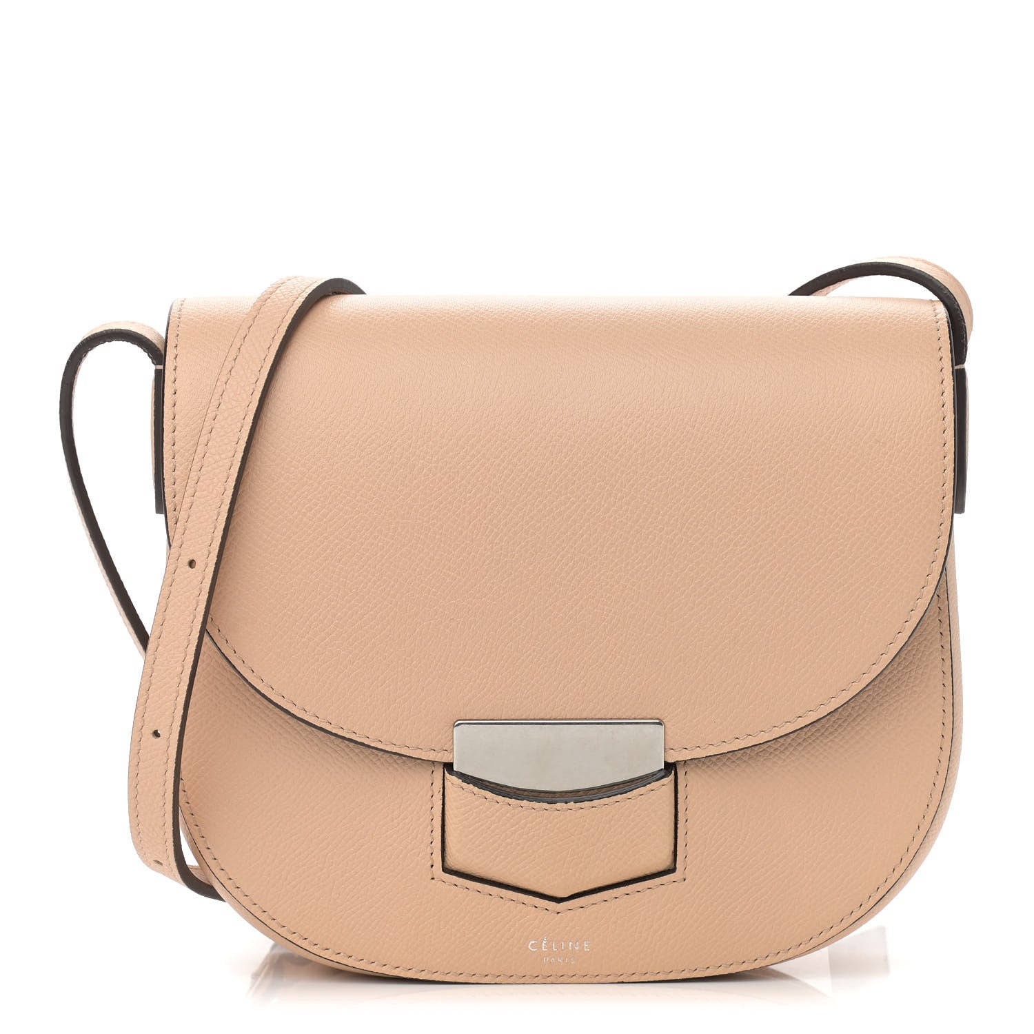 Celine Grained Calfskin Small Trotteur Powder 1 of 10