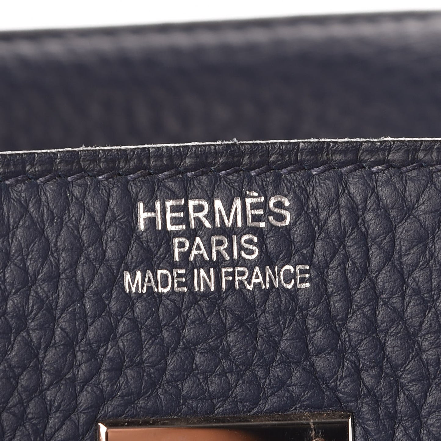 Taurillon Clemence Birkin 35 Bleu Abysse