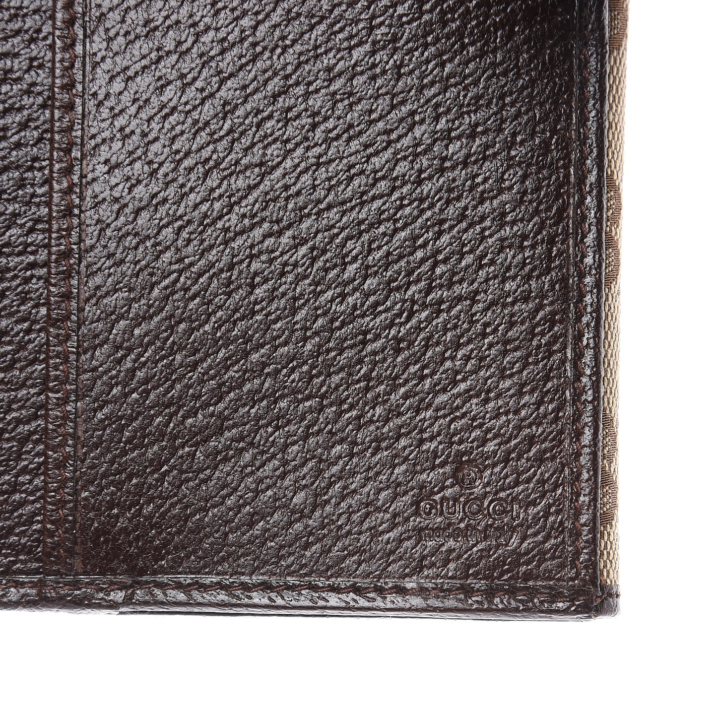 Monogram Metal Bar Continental Flap Wallet Beige Ebony Dark Brown