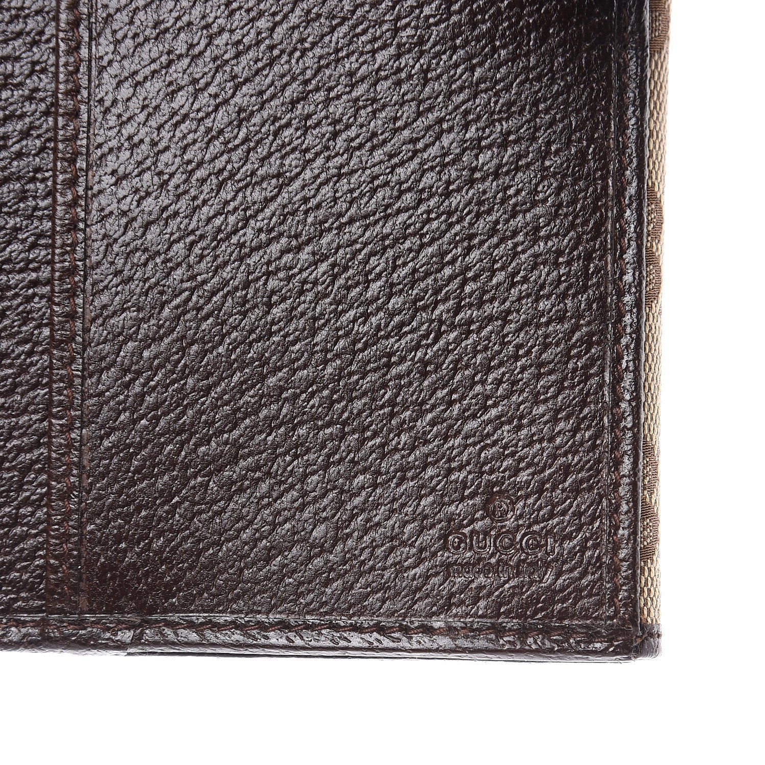 Gucci Monogram Metal Bar Continental Flap Wallet Beige Ebony Dark Brown 6 of 8