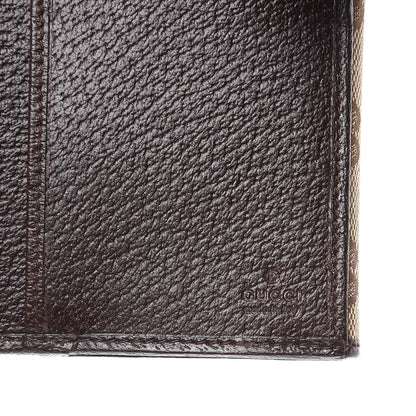 Gucci Monogram Metal Bar Continental Flap Wallet Beige Ebony Dark Brown 6 of 8