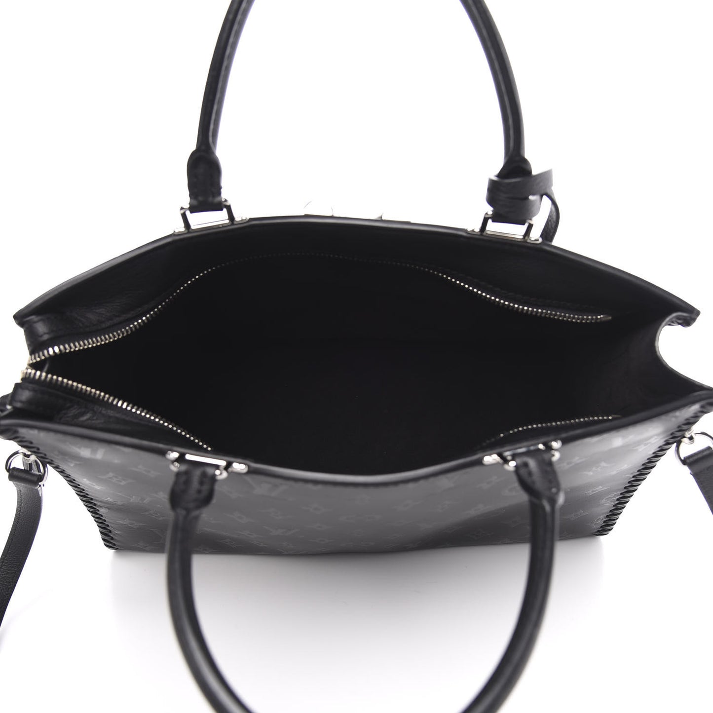 Monogram Cuir Plume Very Zipped Tote Black