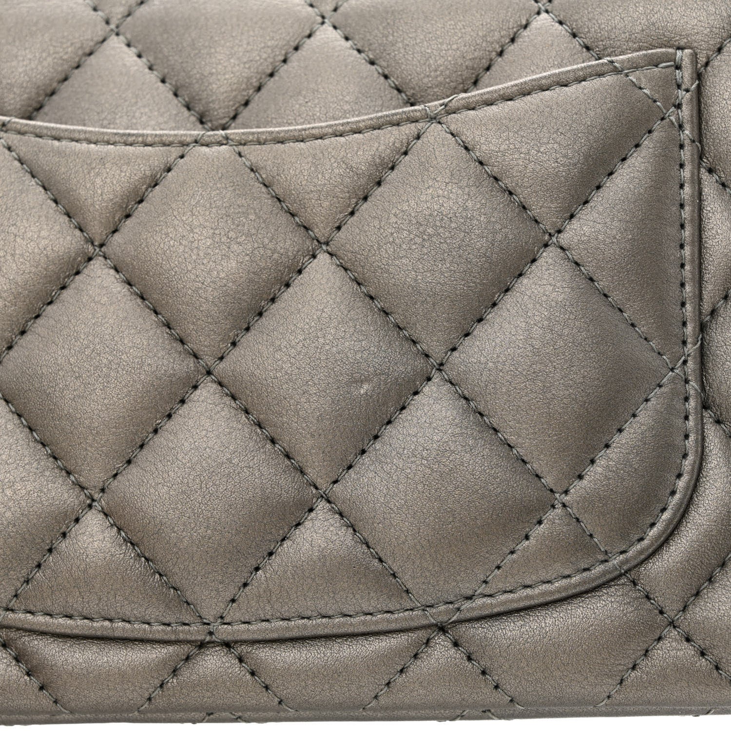 Chanel Metallic Lambskin Quilted Mini Rectangular Flap Ruthenium 11 of 11