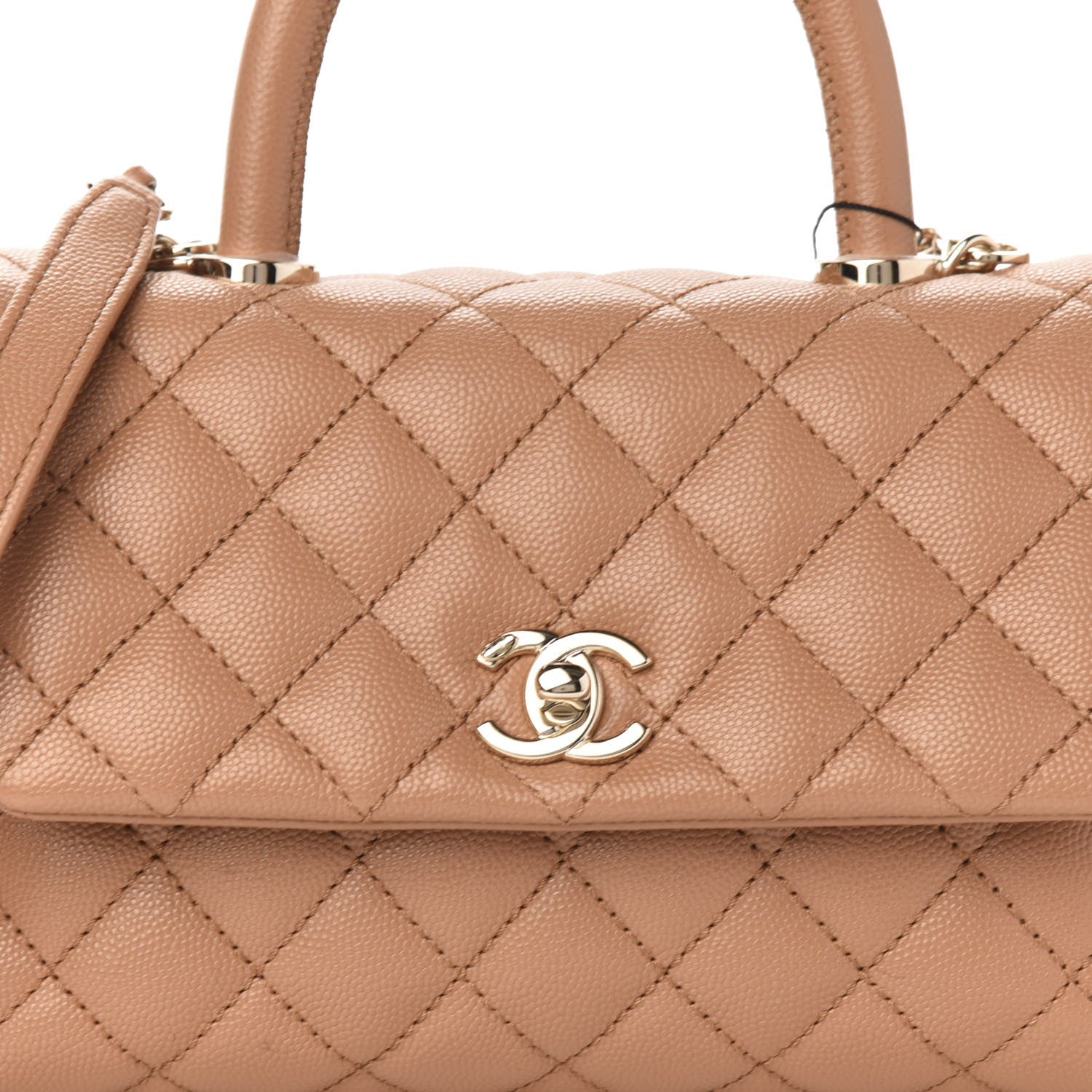 Chanel Caviar Quilted Mini Coco Handle Flap Brown 10 of 10
