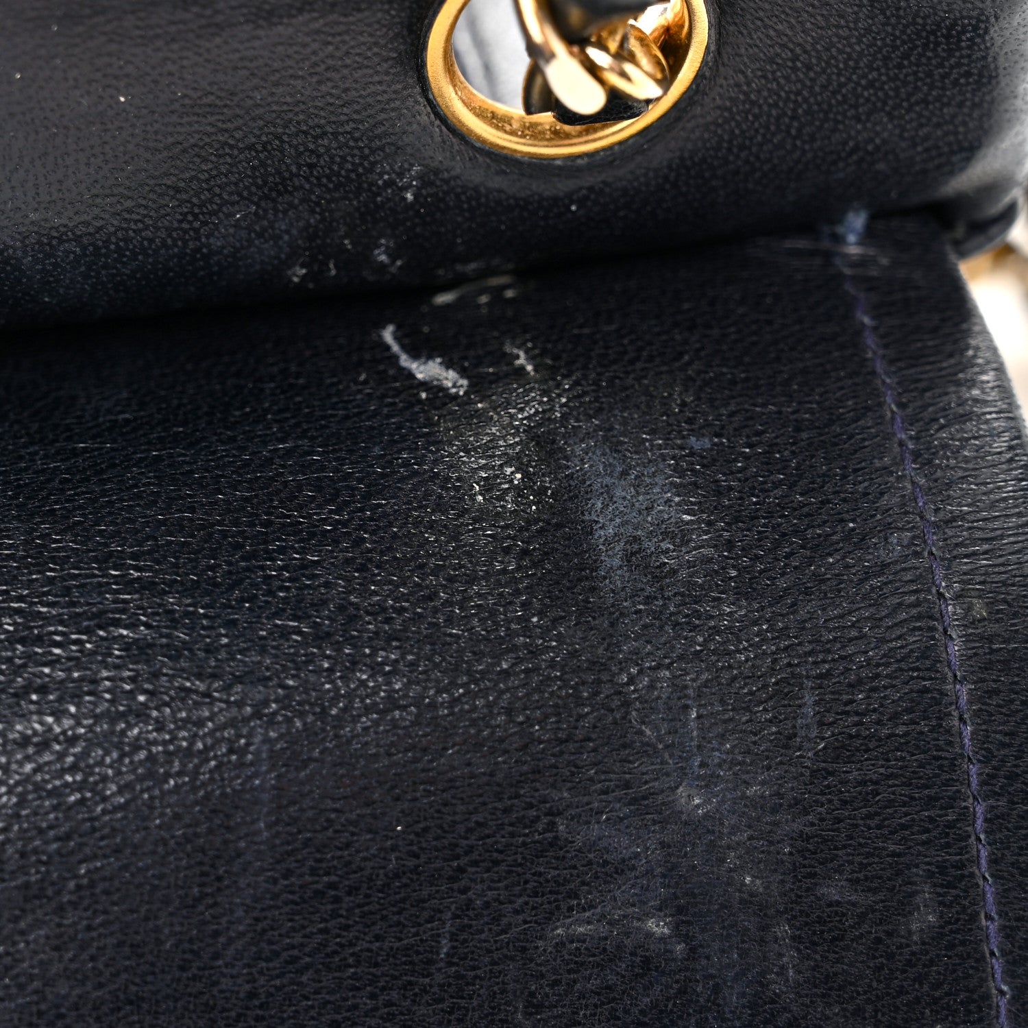 Chanel Lambskin Quilted Small Double Flap Navy 16 of 16