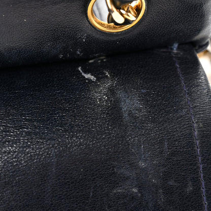 Chanel Lambskin Quilted Small Double Flap Navy 16 of 16