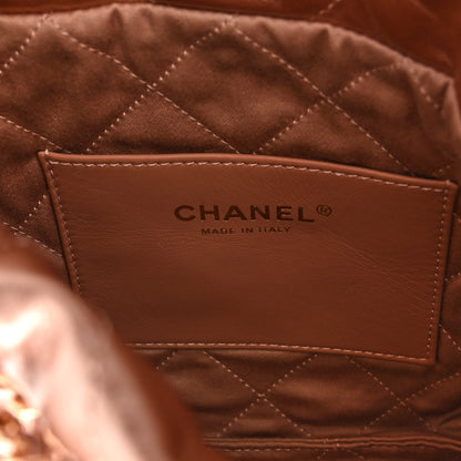 Chanel Metallic Calfskin Quilted Mini Chanel 22 Copper 6 of 12