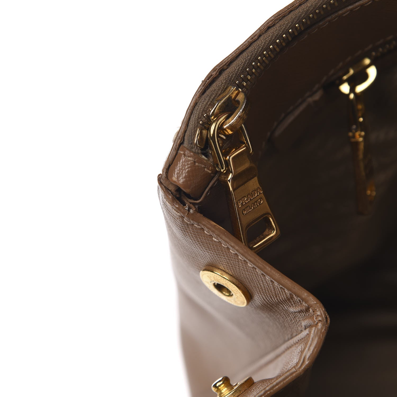 Prada Saffiano Large Galleria Double Zip Tote Caramel 8 of 20