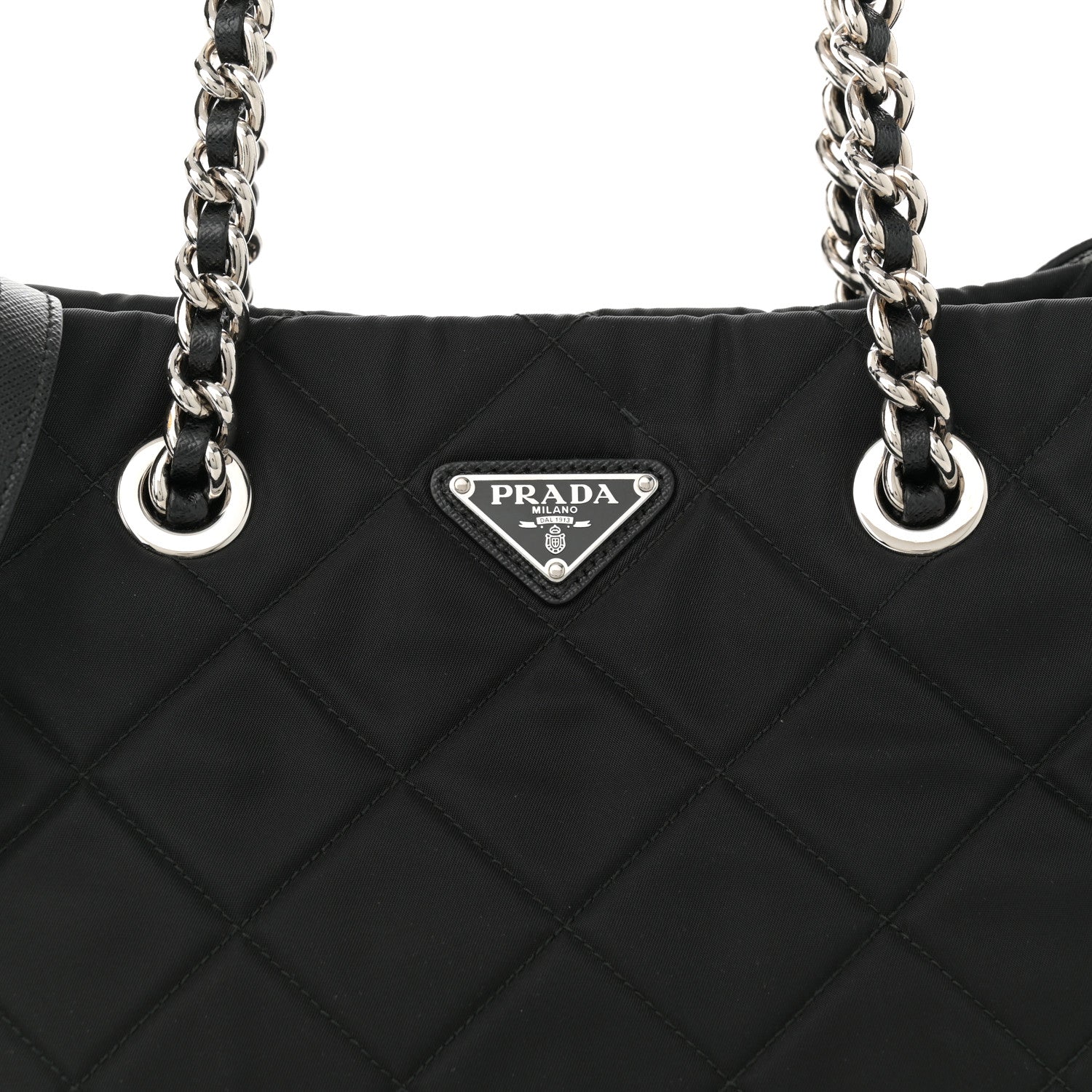 Prada Nylon Tessuto Impuntu Quilted Tote Black 8 of 10