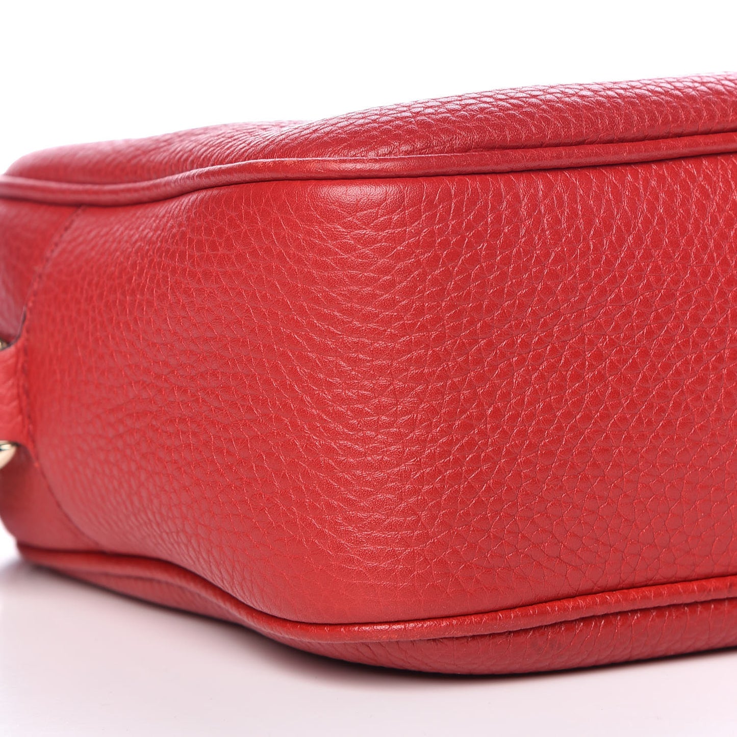 Pebbled Calfskin Small Soho Disco Bag Tabasco Red