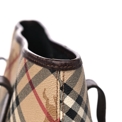 Burberry Haymarket Check Studded Large Tote Chocolate 17 of 19