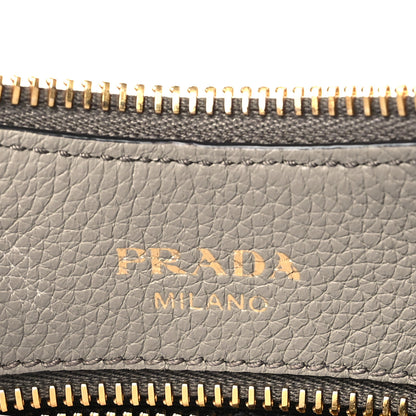 Prada Vitello Phenix Zippered Messenger Hobo Argilla 6 of 9