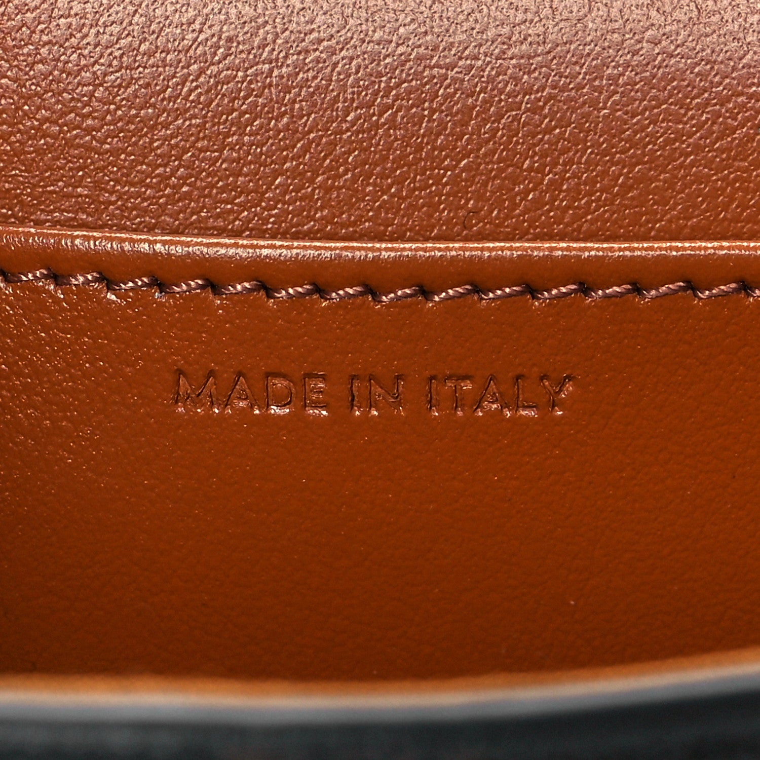 Celine Triomphe Canvas Calfskin Mini Triomphe Tan 7 of 10