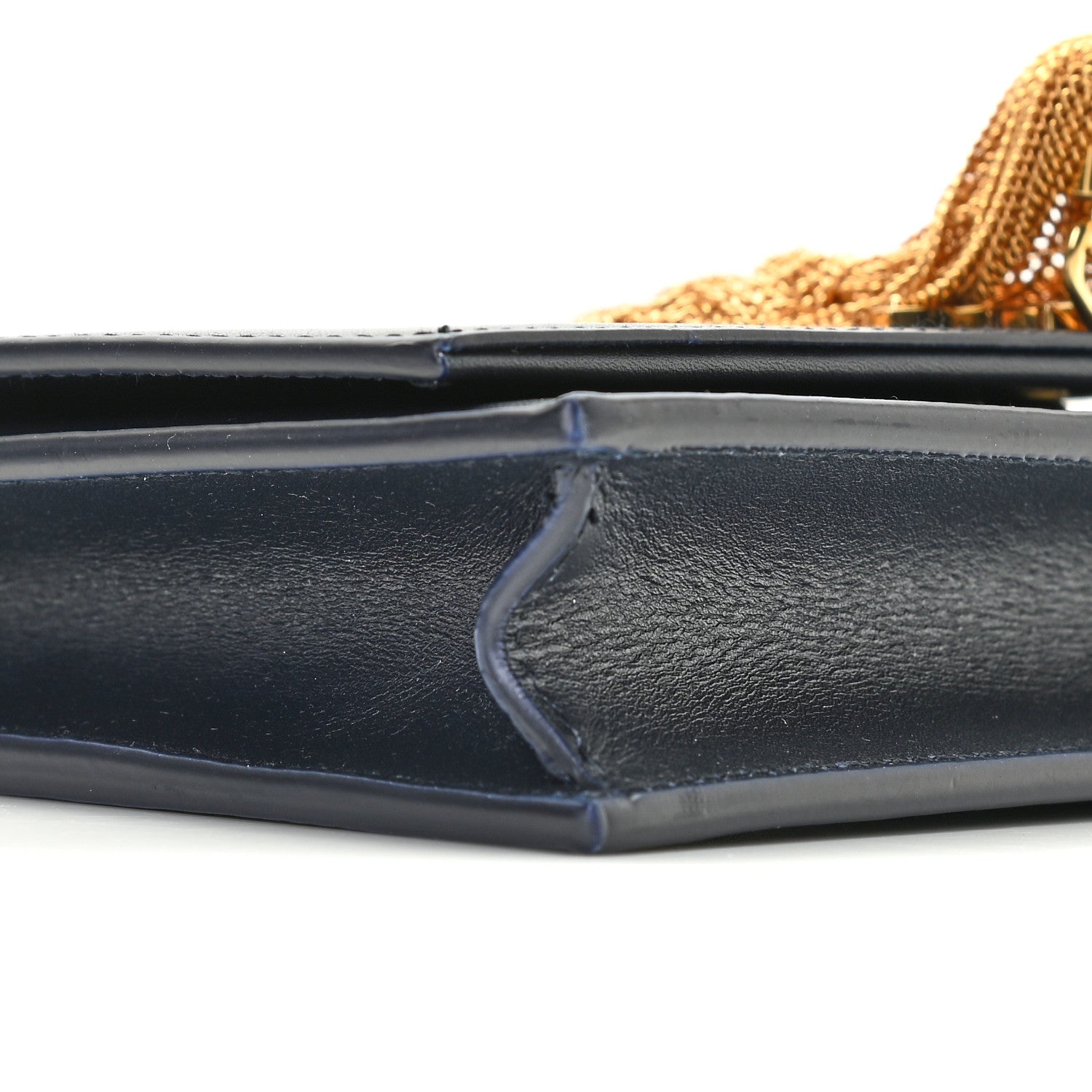 Saint Laurent Smooth Calfskin Classic Monogram Kate Tassel Chain Wallet Black 6 of 11