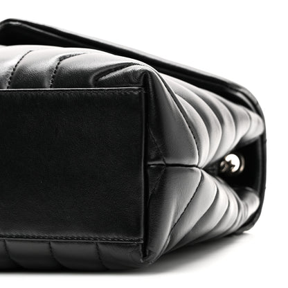 Saint Laurent Calfskin Y Quilted Monogram Small Loulou Chain Satchel Black 10 of 10