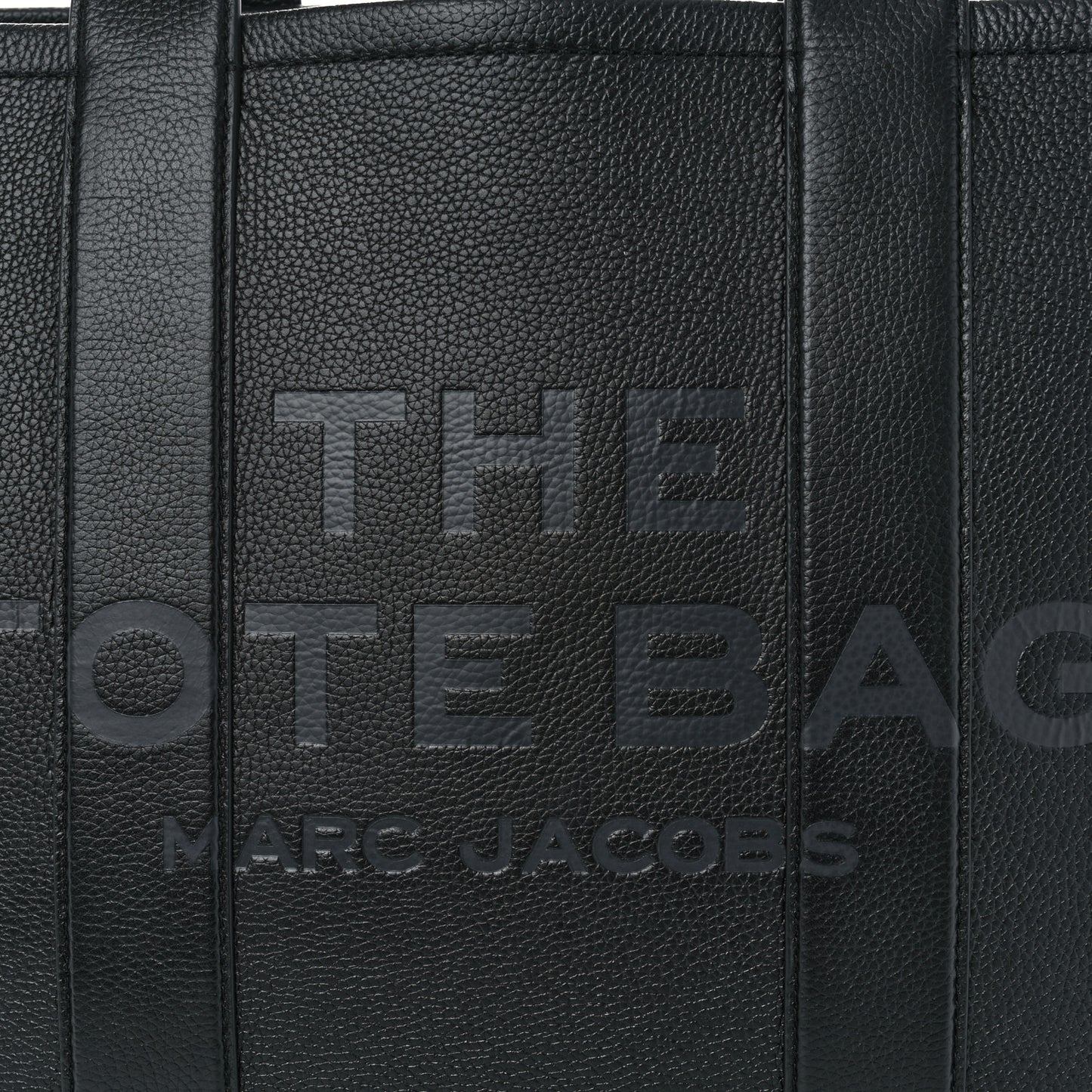 Grained Calfskin Large The Tote Bag Black