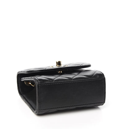 Chanel Lambskin Quilted Mini Trendy CC Chain Wallet Black 3 of 9