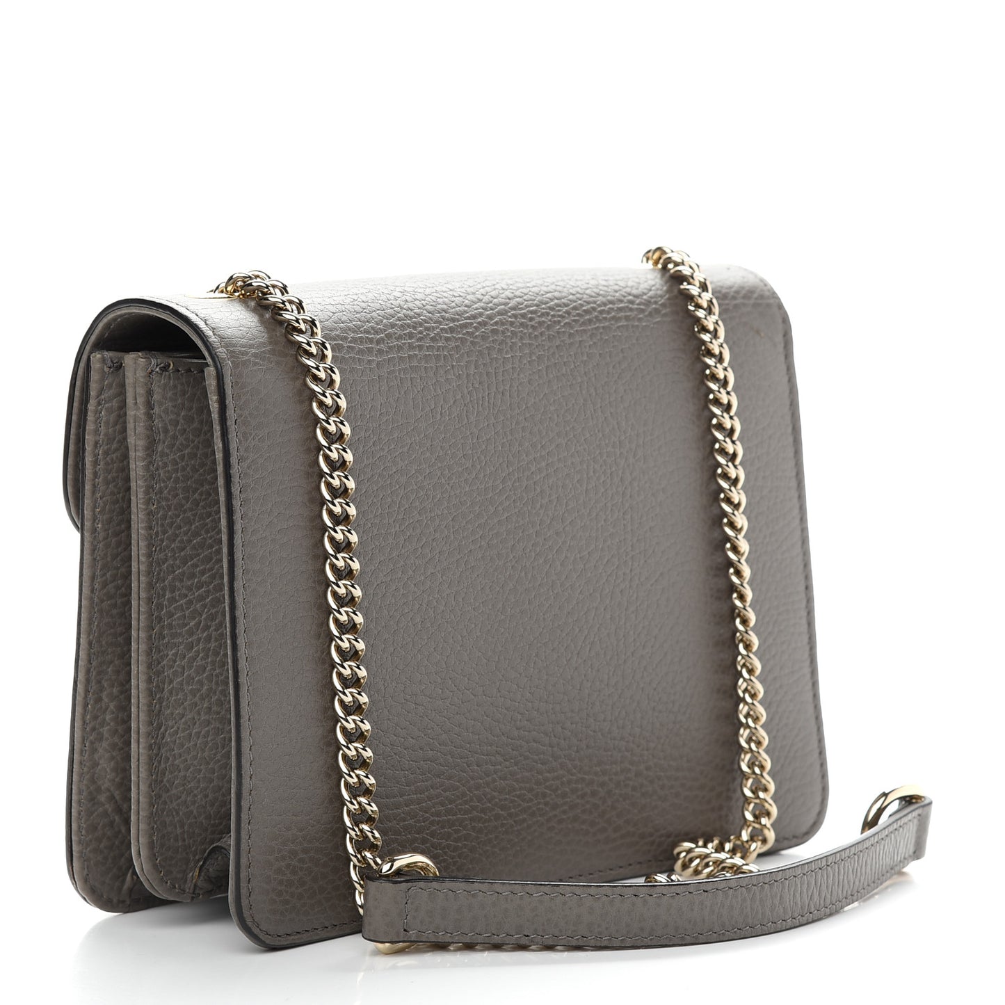 Dollar Calfskin Small Interlocking G Shoulder Bag Loess