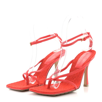 Bottega Veneta Nappa Rope Stretch Multi Strap 90mm Sandals 37 Tomato 2 of 10