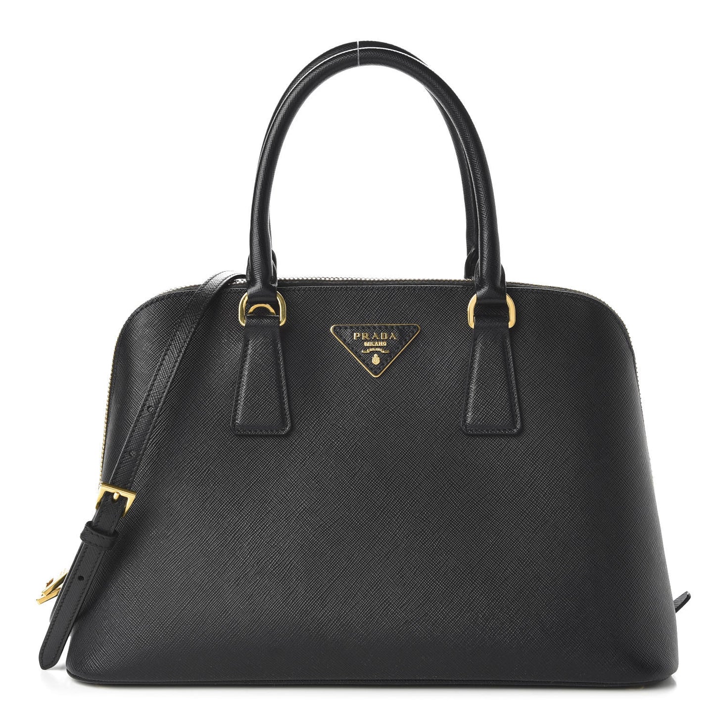 Saffiano Lux Medium Promenade Tote Black