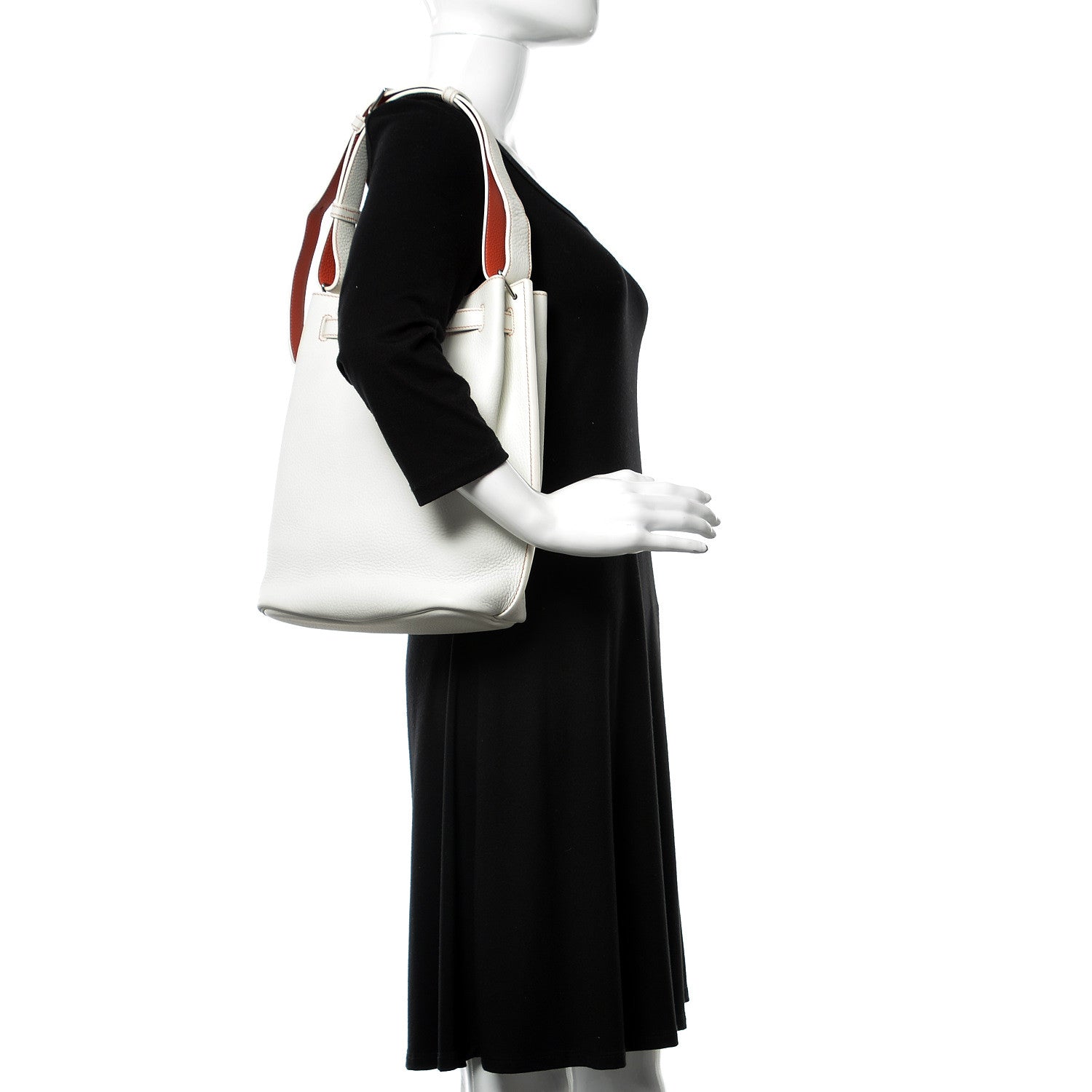 Hermes Taurillon Clemence So Kelly 22 White Sanguine 2 of 10