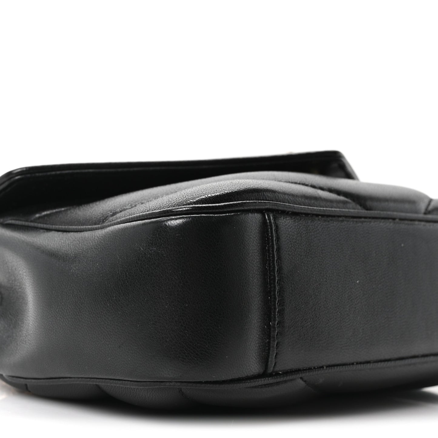 Lambskin Chevron Quilted Mini LouLou Black