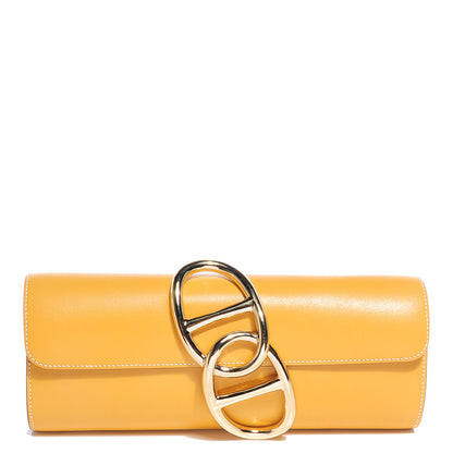 Hermes Veau Tadelakt Egee Clutch Soleil 1 of 9
