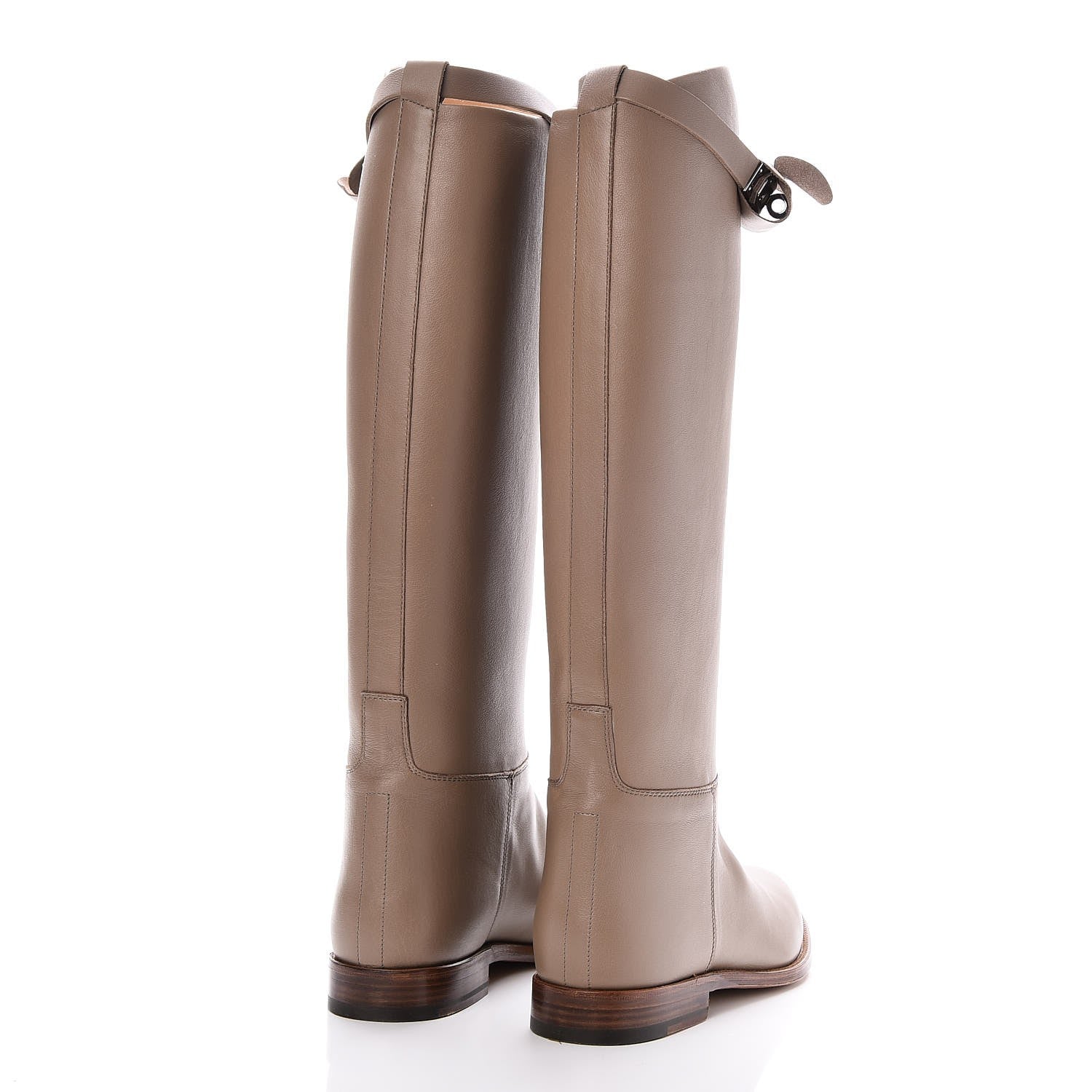 Hermes Swift Kelly Jumping Boots 38.5 Etoupe 4 of 9