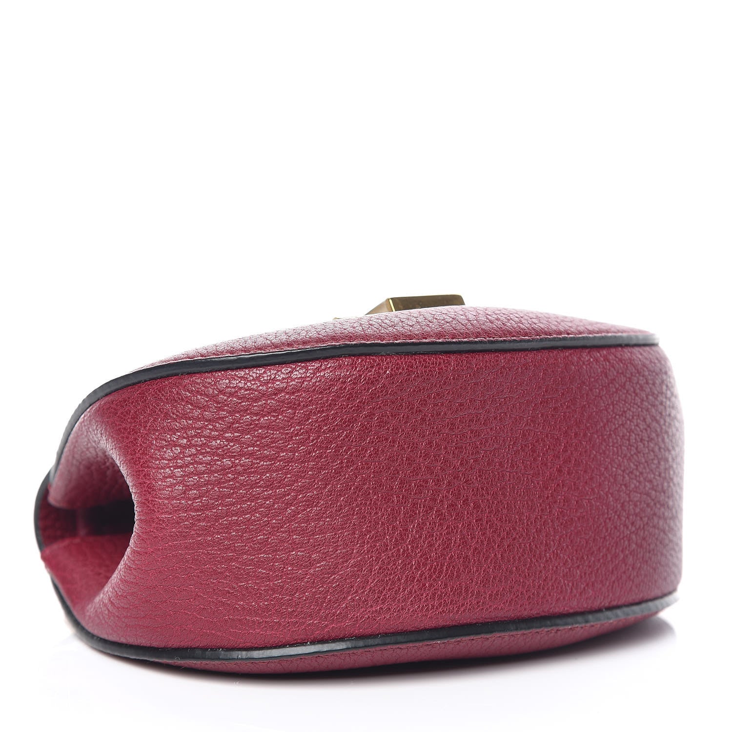 Chloe Grained Lambskin Nano Drew Shoulder Bag Wine Purple 4 of 9