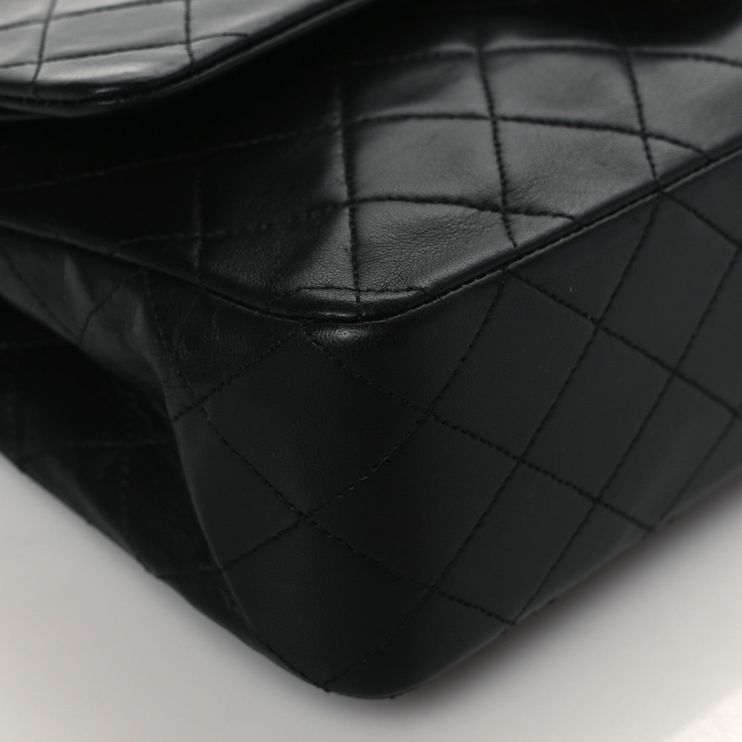 Chanel Lambskin Quilted Medium Double Flap Black 9 of 10
