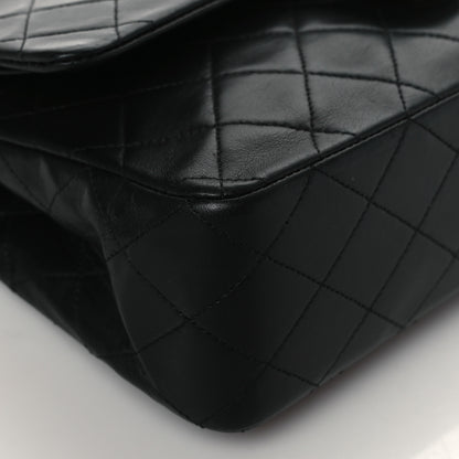Chanel Lambskin Quilted Medium Double Flap Black 9 of 10
