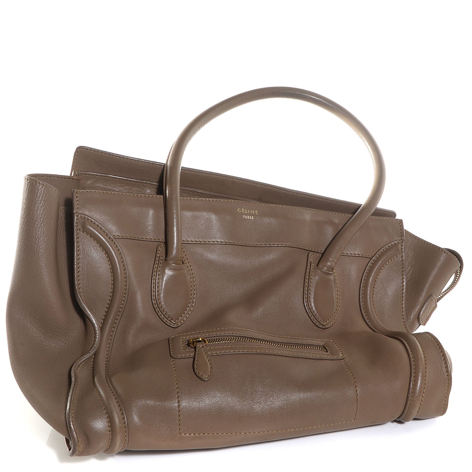 Celine Smooth Calfskin Shoulder Luggage Camel 10 of 10