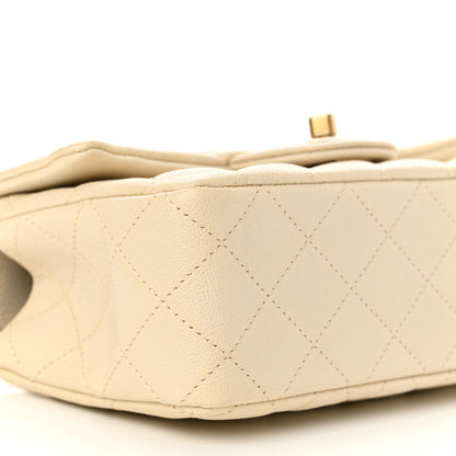 Chanel Caviar Quilted Mini Top Handle Rectangular Flap Beige 9 of 14