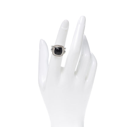 David Yurman Sterling Silver Diamond Black Onyx 11mm Albion Ring 52 6 2 of 5