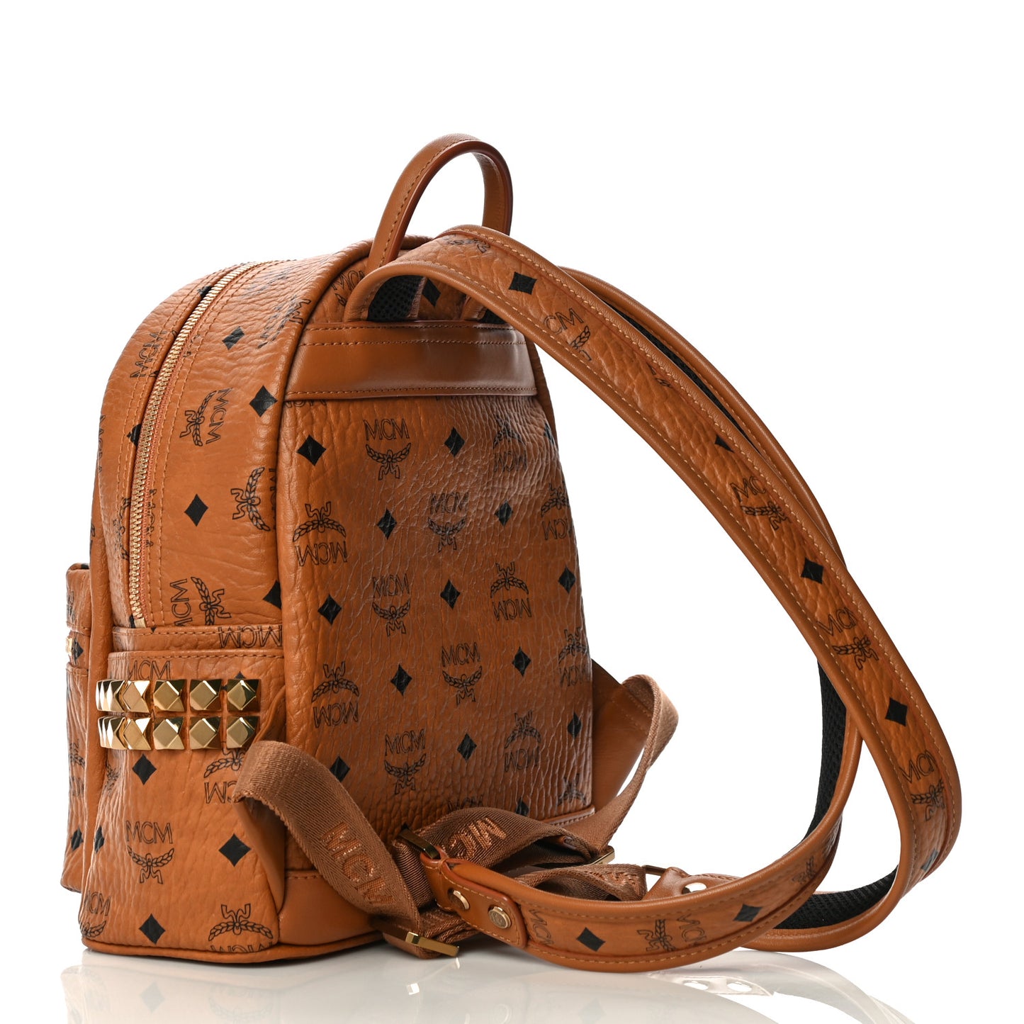 Visetos Side Stud Mini Stark Backpack Cognac