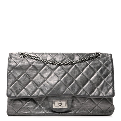 Chanel Metallic Aged Calfskin Quilted 2.55 Reissue 227 Flap Dark Silver 2 of 40