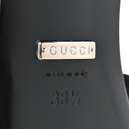 Gucci Tela Retino Kid Scamosciato Crystal GG Monogram Square G 35mm Slingback Pumps 38.5 Black 7 of 9