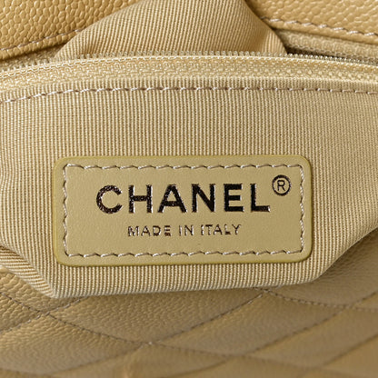 Chanel Shiny Caviar Quilted Small Chain Melody Flap Yellow 6 of 11