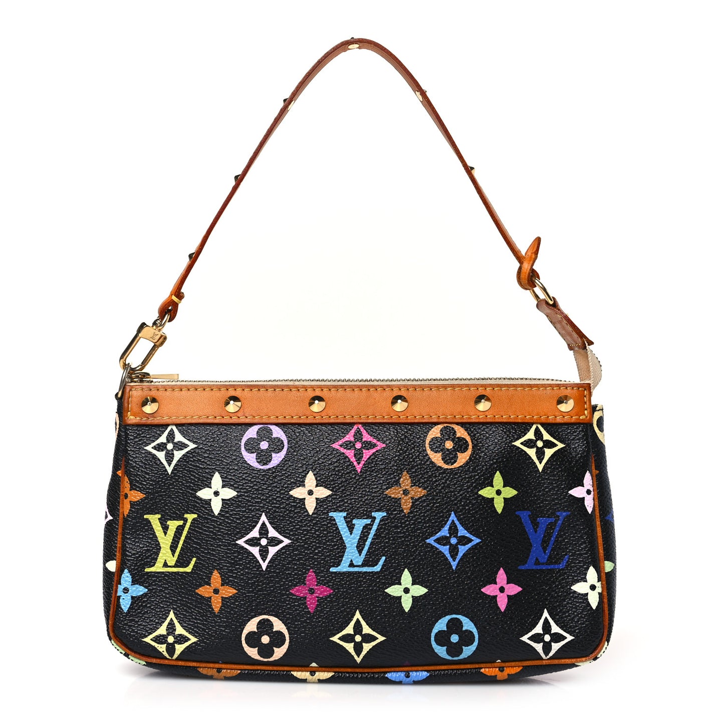 Monogram Multicolor Pochette Accessories Black