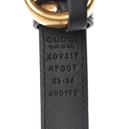 Gucci Calfskin Double G 20mm Belt 85 34 Black 4 of 9