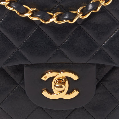 Chanel Lambskin Quilted Small Double Flap Black 6 of 9