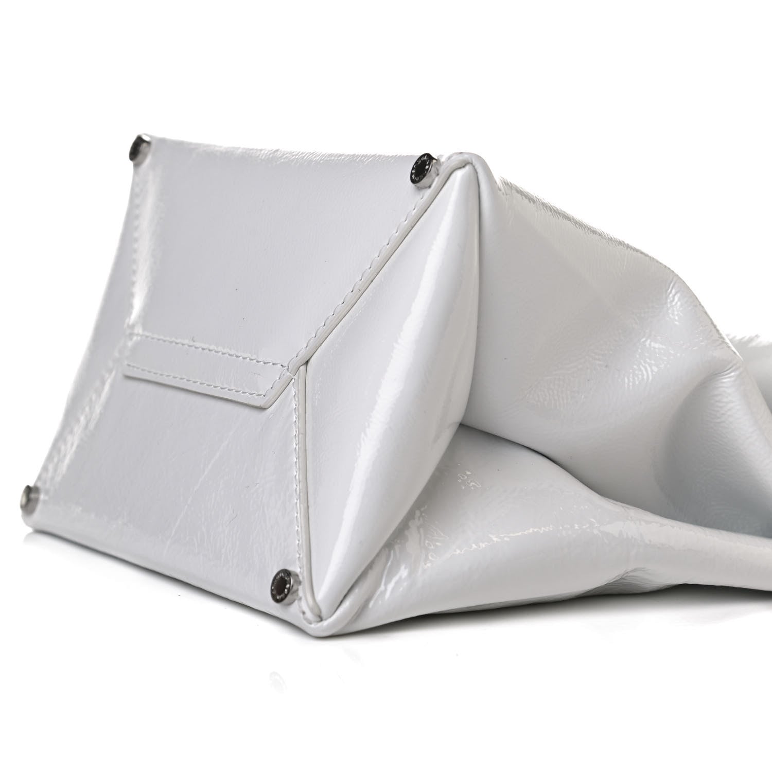 Alexander Wang Patent Lunch Bag Foldover Clutch White 8 of 11