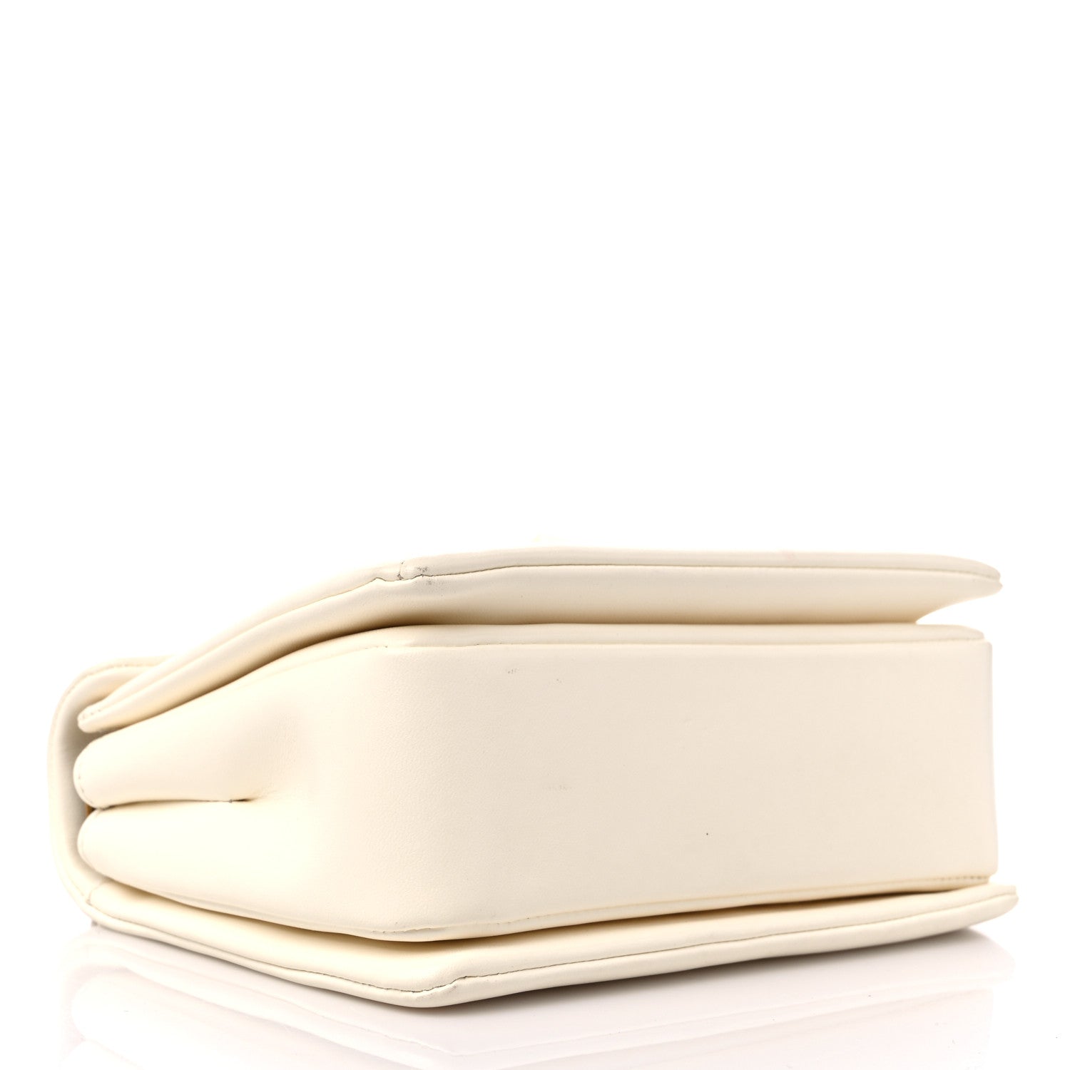 Valentino Garavani Nappa One Stud Chain Clutch Ivory 4 of 12