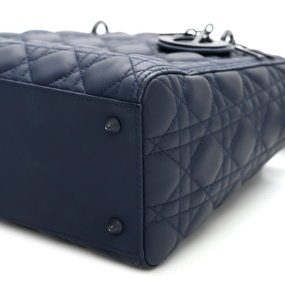 Christian Dior Ultra Matte Calfskin Cannage Medium Lady Dior Blue 10 of 10