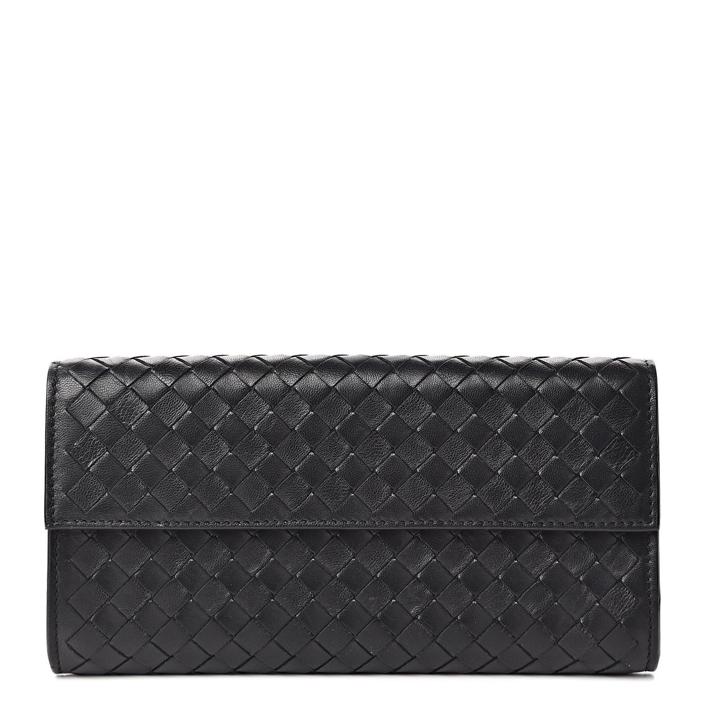 Nappa Intrecciato Continental Wallet Black