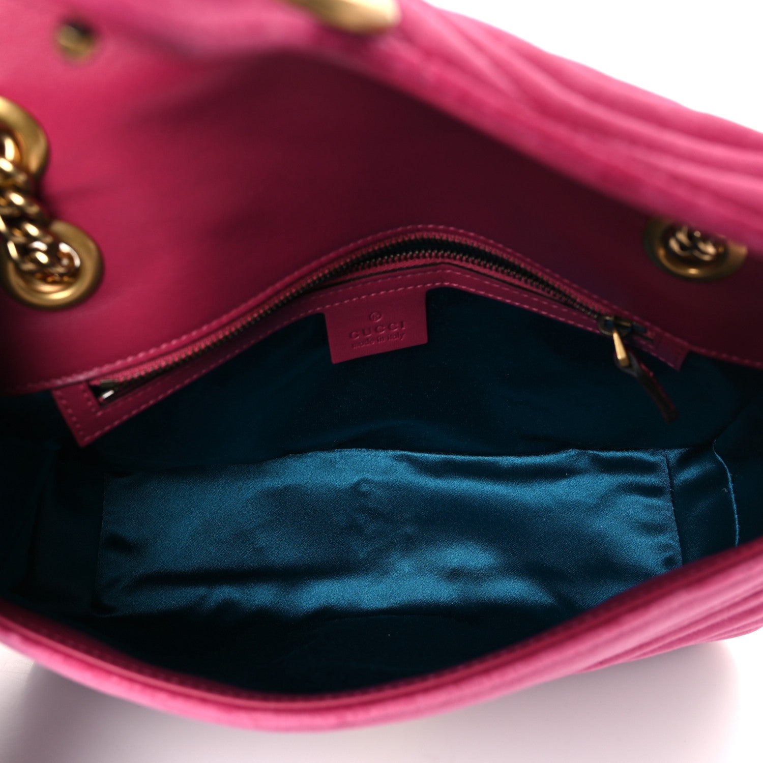 Gucci Velvet Matelasse Small GG Marmont Shoulder Bag Light Raspberry Rose 5 of 9