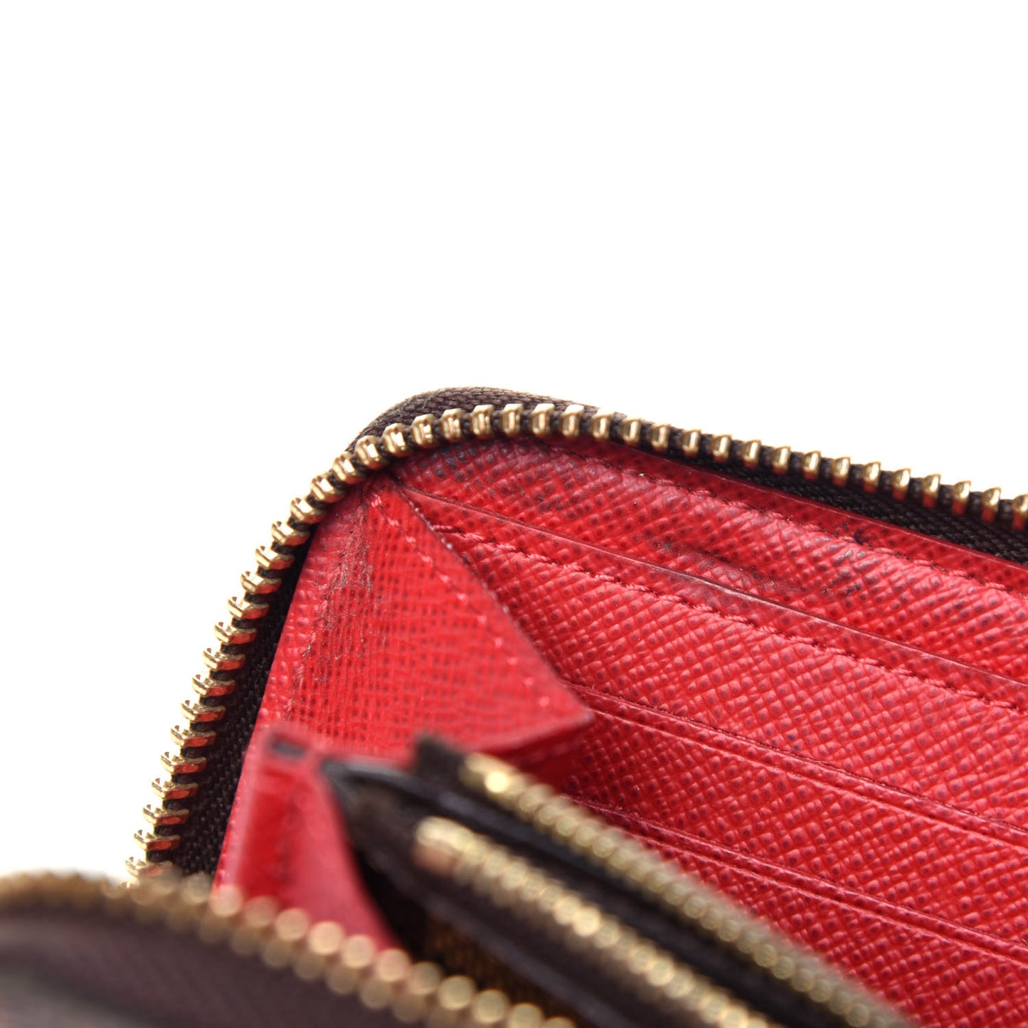 Damier Ebene Clemence Wallet Cherry